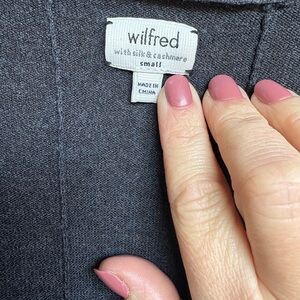 Wilfred Dark Charcoal Silk-Cashmere Jacket